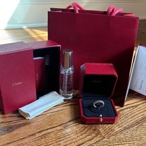 EUC WHITE GOLD CLASH DE CARTIER RING, SZ 53